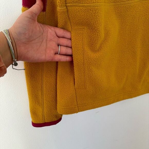 Cotopaxi Women’s Abrazo Half Zip Fleece Jacket Mustard Yellow Dark Rose - Picture 8 of 10